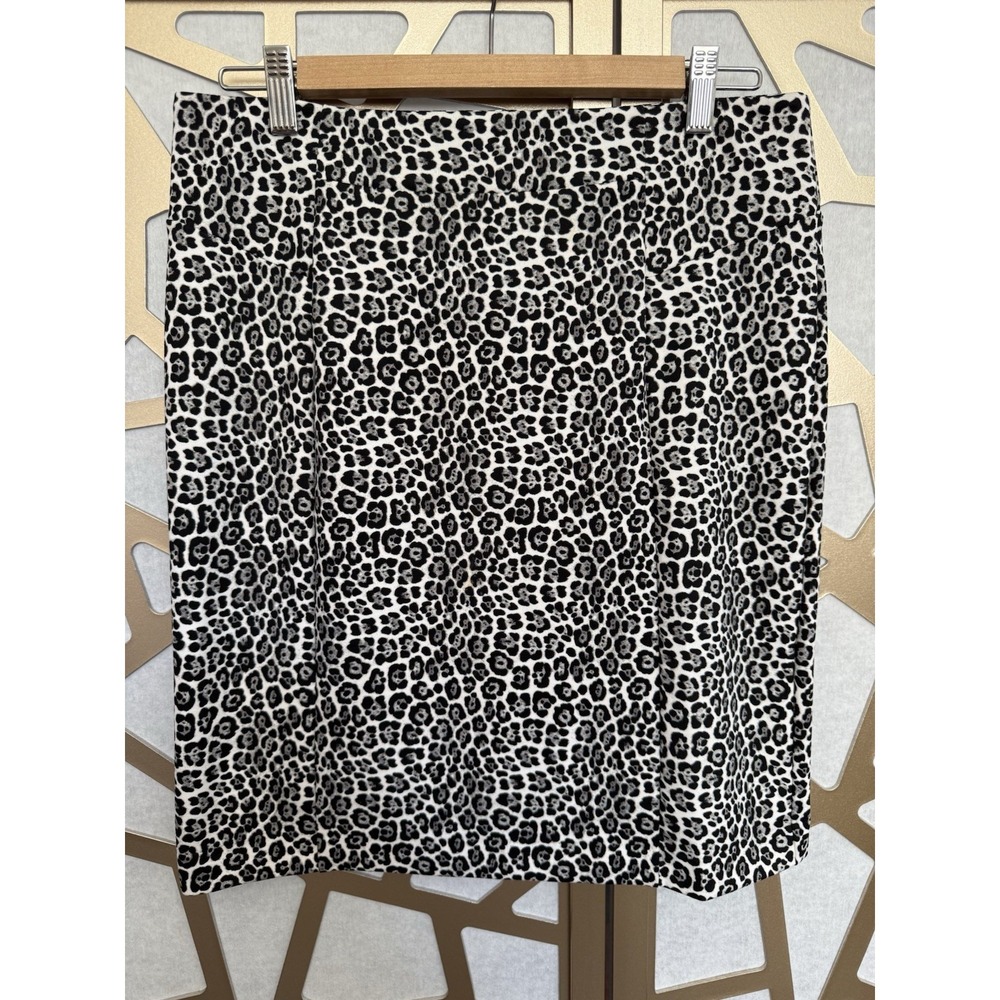 New Michael Kors Women's Zip Ponte Pencil Skirt Size M Cheetah Leopard Print